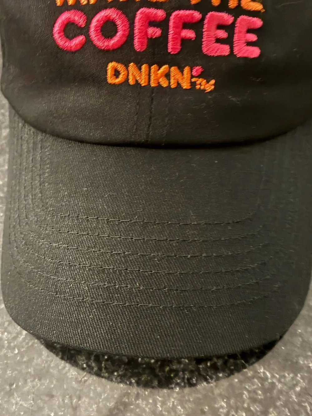 Dunkin’ Donuts Perks rare employee “time to make the coffee” black promo hat cap